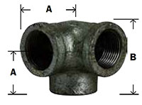 BG Malleable Side Outlet Elbow Diagram